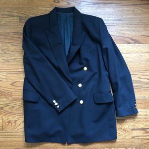 Brooks Brothers Double-Breasted Stretch Wool Blazer